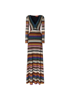 Missoni V-neck patterned maxi dress - Brown