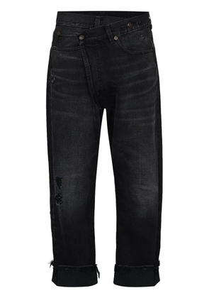 R13 Crossover cropped jeans - Black