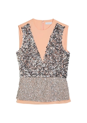 Rabanne sequin V-neck vest - Neutrals