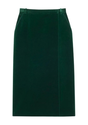 Saint Laurent velvet midi skirt - Green