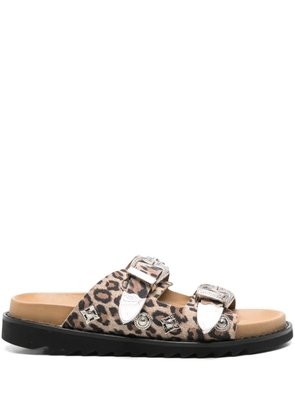 Toga Pulla leopard-print flat sandals - Brown