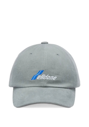 We11done logo-detail baseball cap - Grey