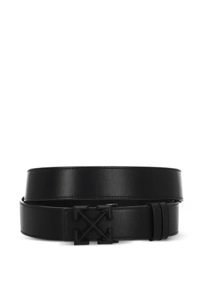 Off-White arrow buckle leather belt - Black