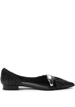 Manière De Voir Céleste metal-detail hardwave flat pumps - Black