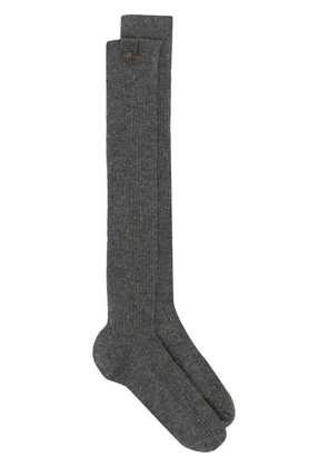 Brunello Cucinelli button-detail knitted socks - Grey