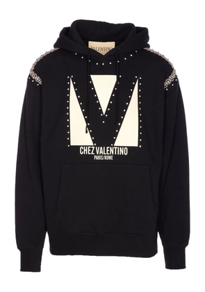 Valentino Garavani crystal-embellished hoodie - Black