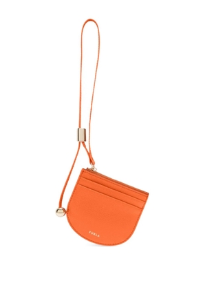 Furla Laura leather strap cardholder - Orange