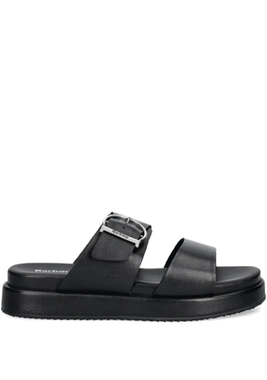 Barbour leather slides - Black
