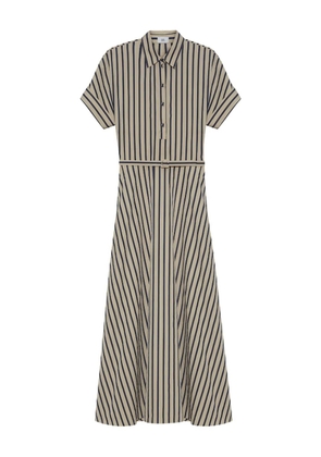 Adam Lippes Sadie striped poplin maxi dress - Neutrals
