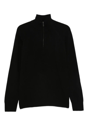 Hosio zip-neck sweater - Black