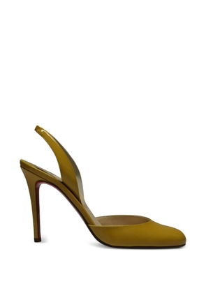 Christian Louboutin Pre-Owned patent-leather slingback pumps - Yellow