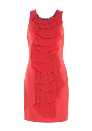 3.1 Phillip Lim crystal-embellishment ruffled mini dress - Red