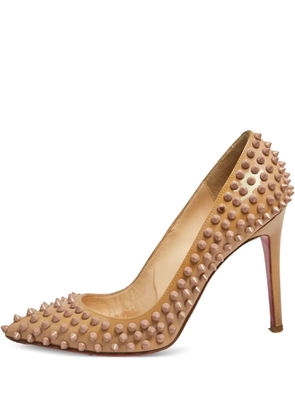 Christian Louboutin Pre-Owned spiked heeled pumps - Neutrals