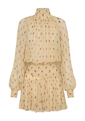 Nicholas Cecile pleated mini dress - Yellow