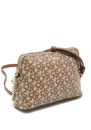 DKNY monogram crossbody bag - Neutrals