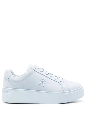 Tommy Hilfiger Court 45mm leather flatform sneakers - Black