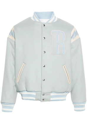 RHUDE Lightning wool-blend varsity jacket - Blue