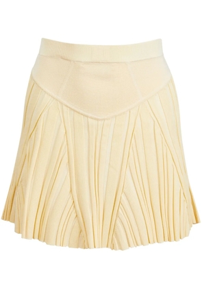Fleur Du Mal ribbed mini skirt - Neutrals