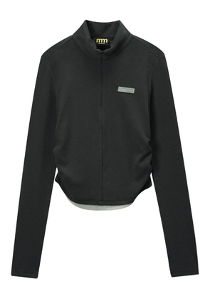 Mini Cream ruched long-sleeve jacket - Grey