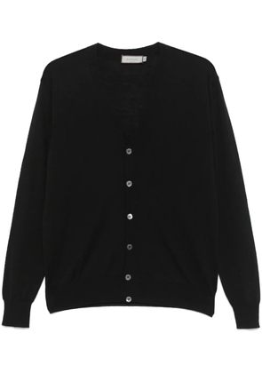 Canali fine-knit cardigan - Black