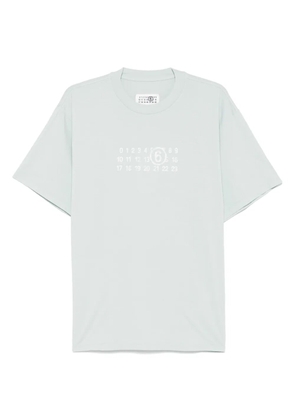 MM6 Maison Margiela numbers-motif T-shirt - Green