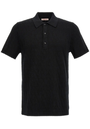 Valentino Garavani VLogo-jacquard polo shirt - Black