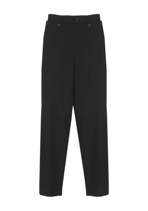 Y's button-fastening slit-pocket trousers - Black