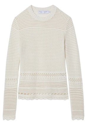 Proenza Schouler White Label pointelle-knit long-sleeved top - Neutrals