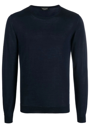Roberto Collina crew-neck long-sleeve jumper - Blue
