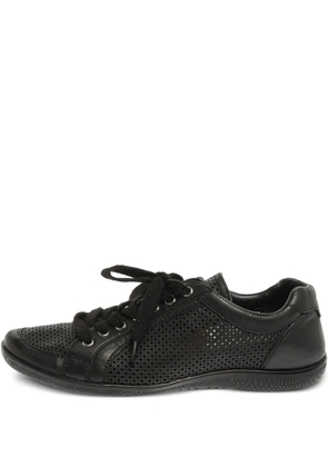Prada Pre-Owned perforated leather sneakers - Black