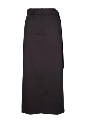 TWP Slit belted maxi skirt - Brown