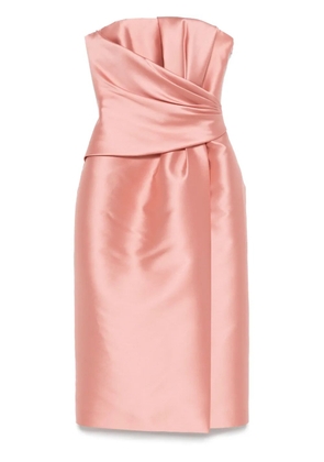 Alberta Ferretti strapless midi dress - Pink