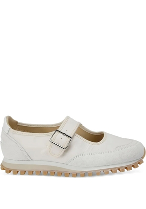 Black Comme Des Garçons leather sneakers - White
