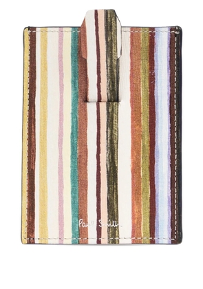 Paul Smith striped leather cardholder - Neutrals