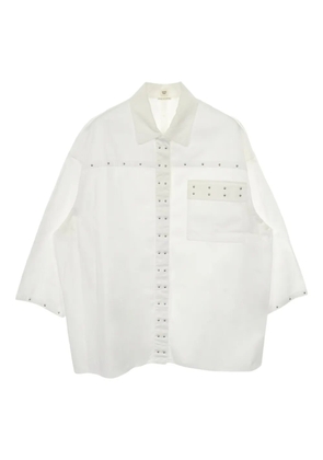 Hermès Pre-Owned 2000s stud cotton shirt - White