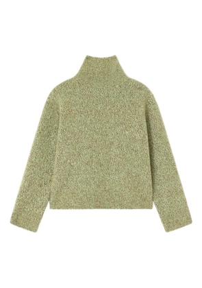 GANNI high-neck brushed pullover - Green