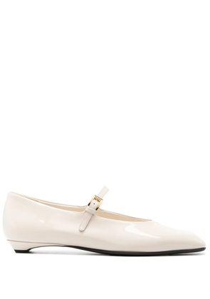 Prada patent-leather ballet flats - Neutrals