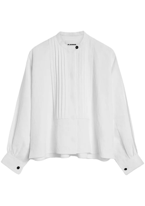 Jil Sander pleated long-sleeves shirt - White