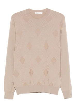 DIKTAT argyle-pattern sweater - Neutrals