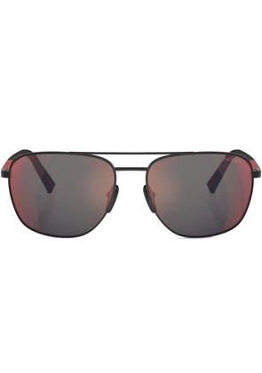 Prada Linea Rossa printed pilot-frame sunglasses - Black