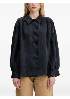 SAMSOE SAMSOE ruffled balloon-sleeve shirt - Black