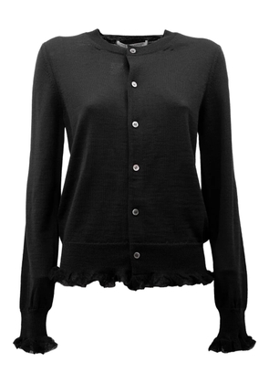 Comme Des Garçons ruffled cashmere cardigan - Black