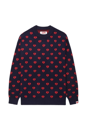 APEE™ by *A BATHING APE® heart-print sweater - Blue