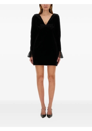Nina Ricci lace-trimmed mini dress - Black