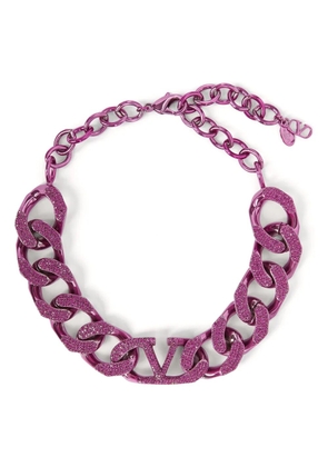 Valentino Garavani VLogo Signature curb-chain necklace - Pink
