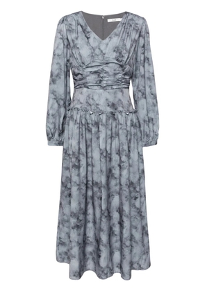 b+ab marble pattern maxi dress - Grey