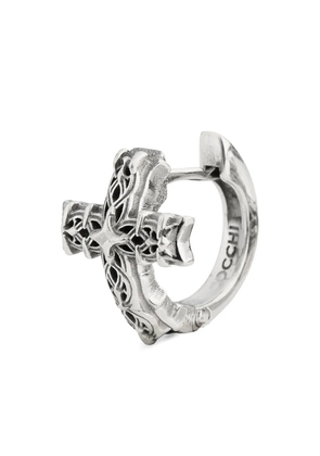 Emanuele Bicocchi Notre-Dame cross hoop earrings - Silver