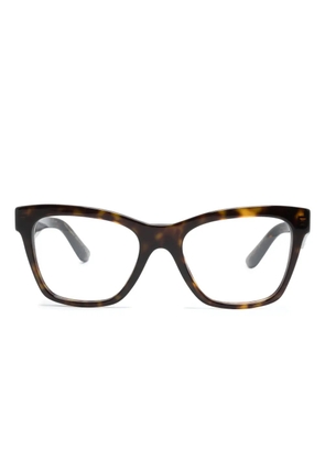 Dolce & Gabbana Eyewear square-frame clear-lenses glasses - Brown