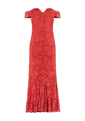 Balensi Sandra off-shoulder maxi dress - Red