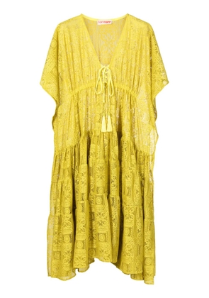 Olympiah Santorini lace-embroidered midi dress - Yellow